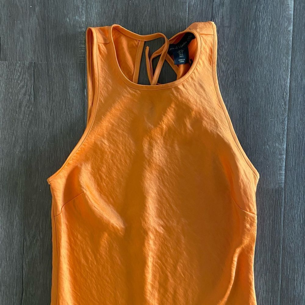 House of Harlow 1960 Orange Satin Midi Dress - Picture 2 of 6